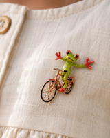 Hopster Brooch in Green - Styled View