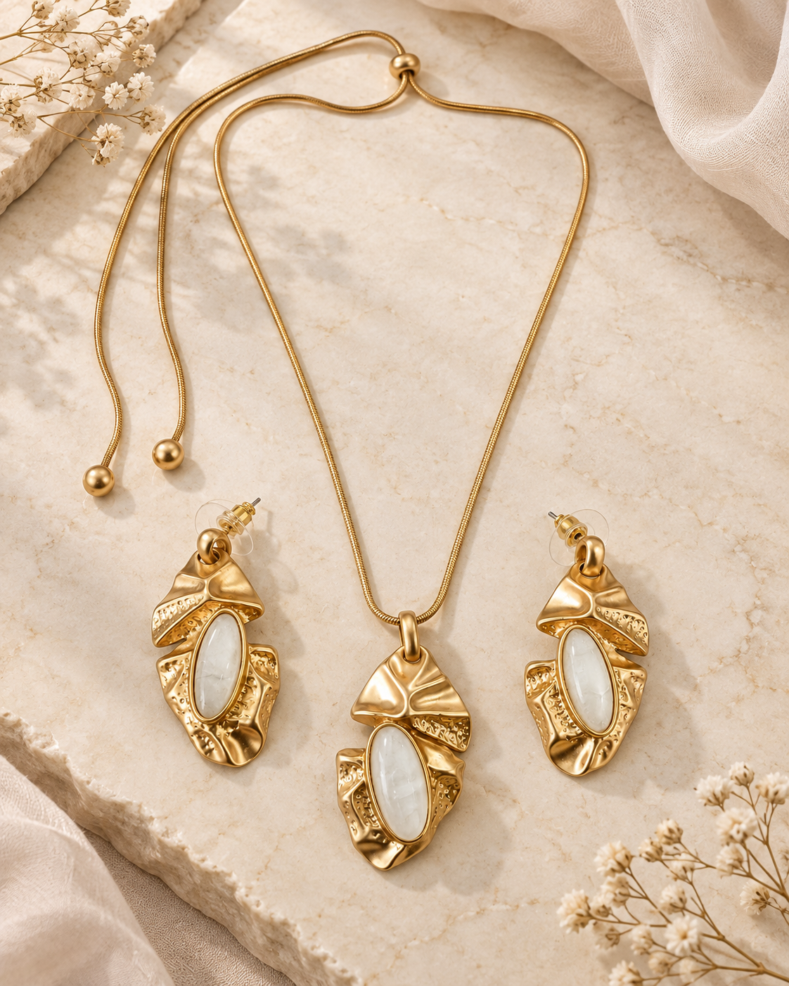 Marble Glow Necklace Set