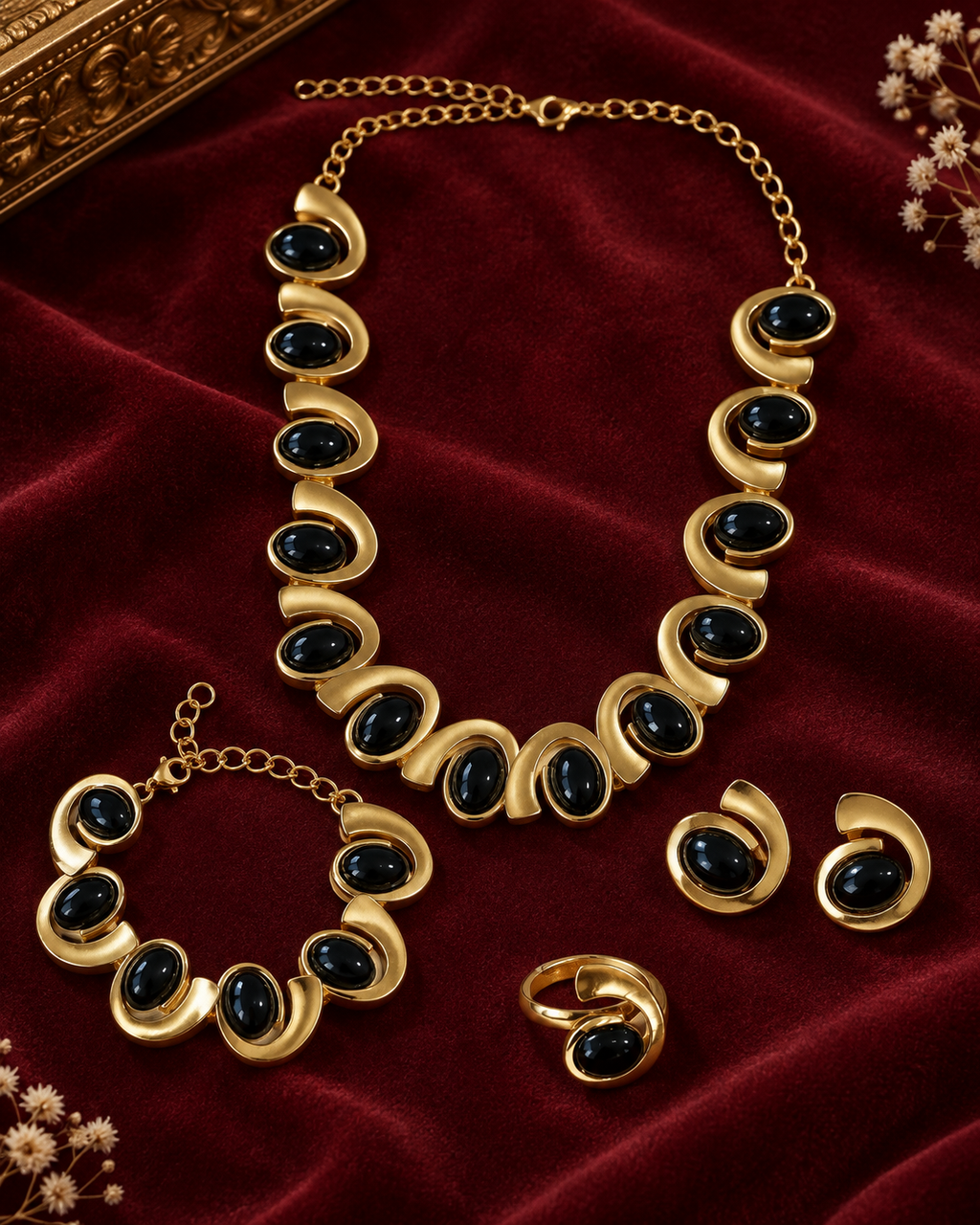 Black Current Jewellery Set