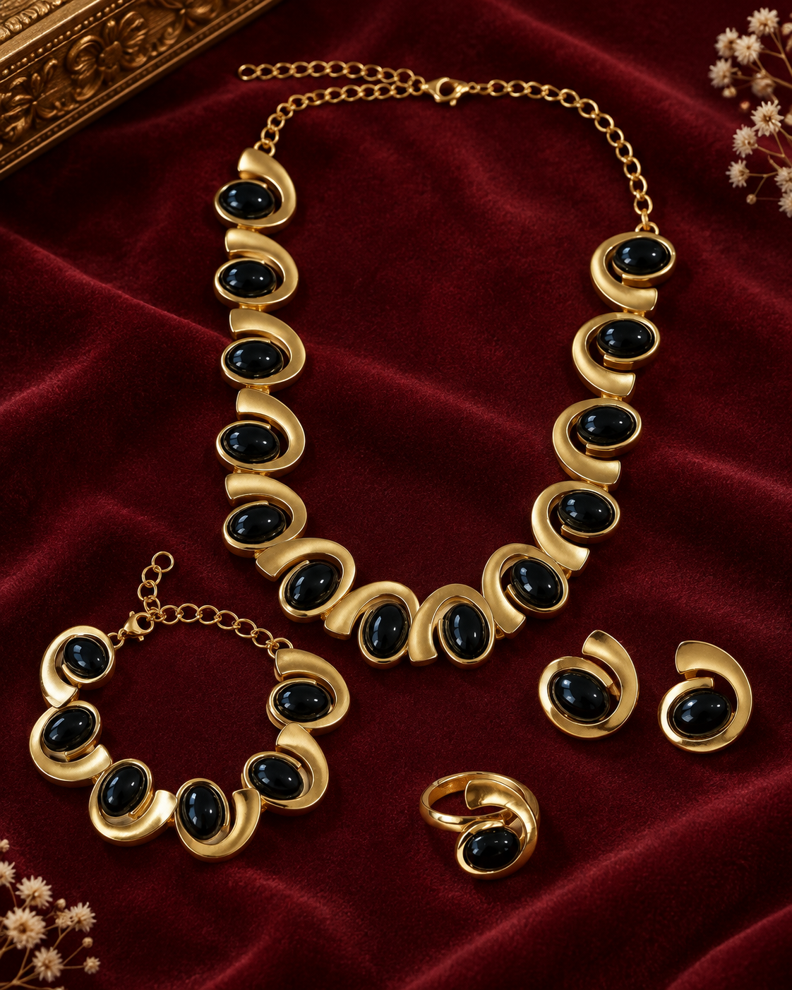 Black Current Jewellery Set