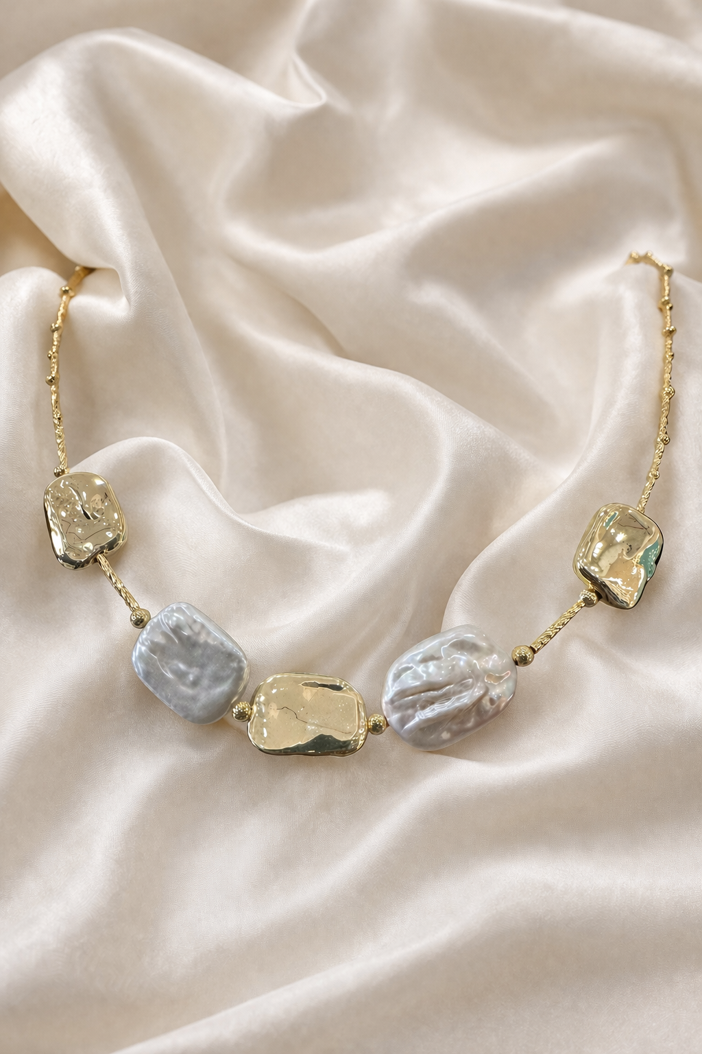 Textured Stone Summer Necklace