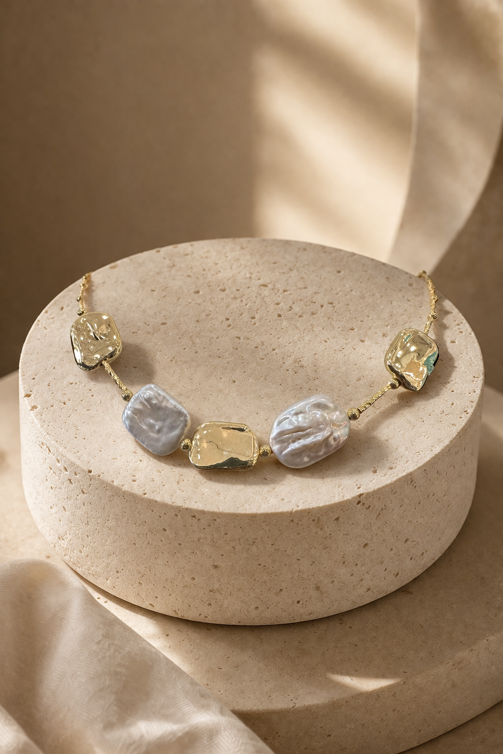 Textured Stone Summer Necklace