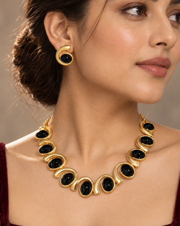 Black Current Jewellery Set