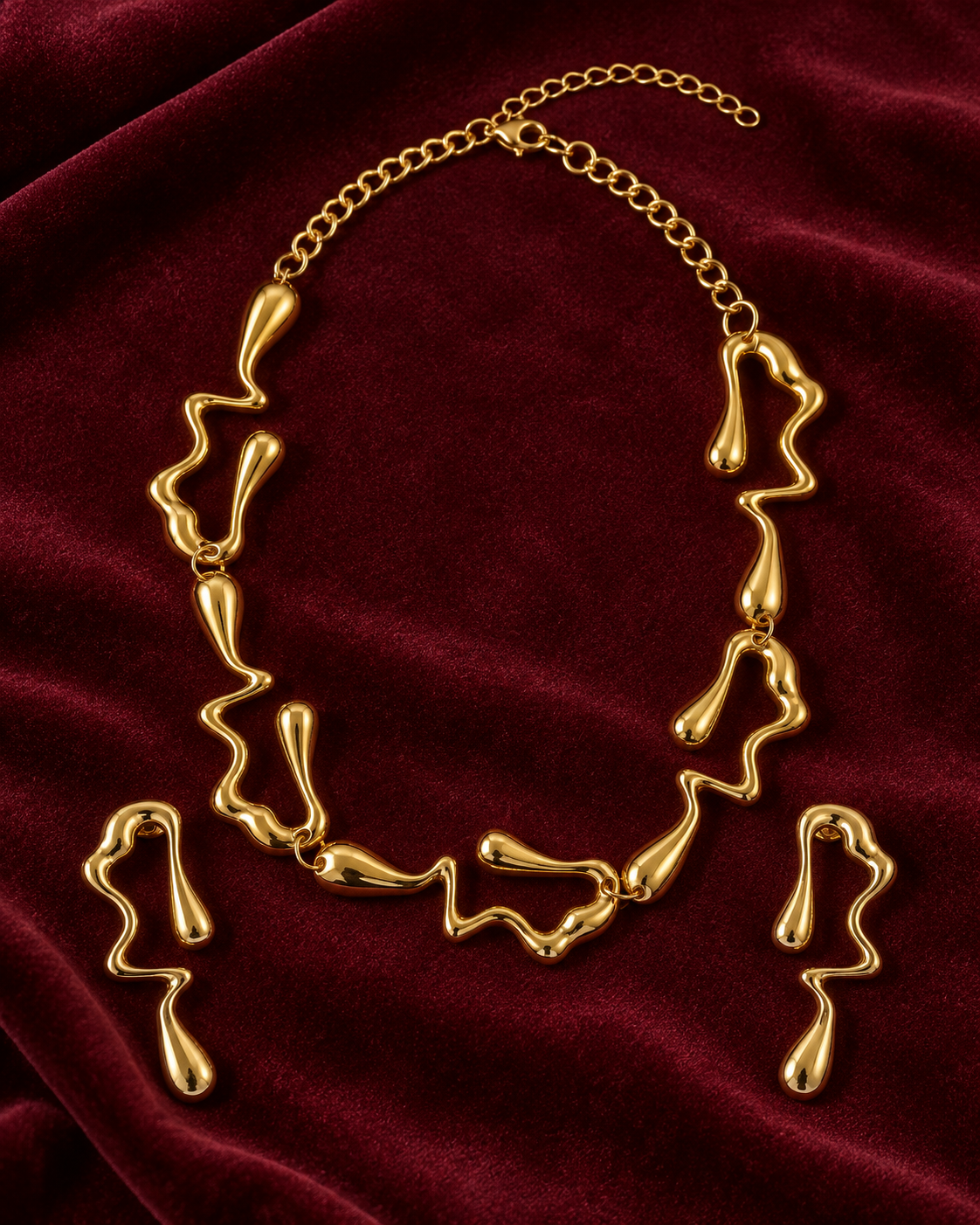 Liquid Line Necklace Set