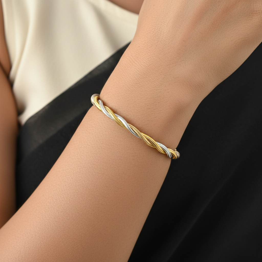 Tri Plated colour snake chain bracelet