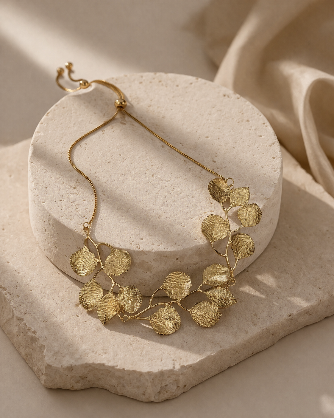 Gold Leaf Summer Necklace