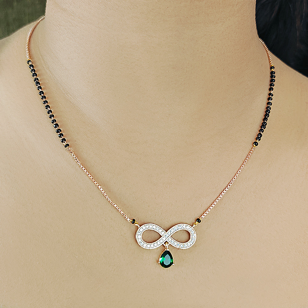 Infinity Turquoise Pendant Mangalsutra