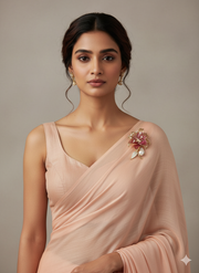Red Lily Pearl Floral Brooch – Women’s Jewelry