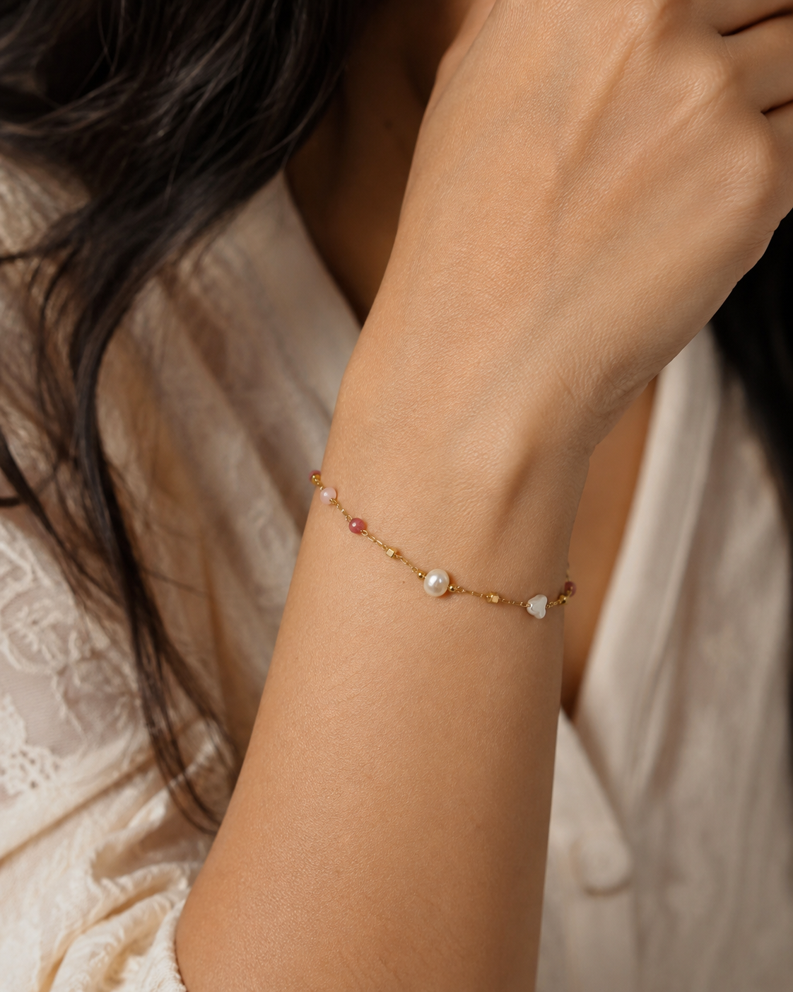 Rosy Gem Bracelet