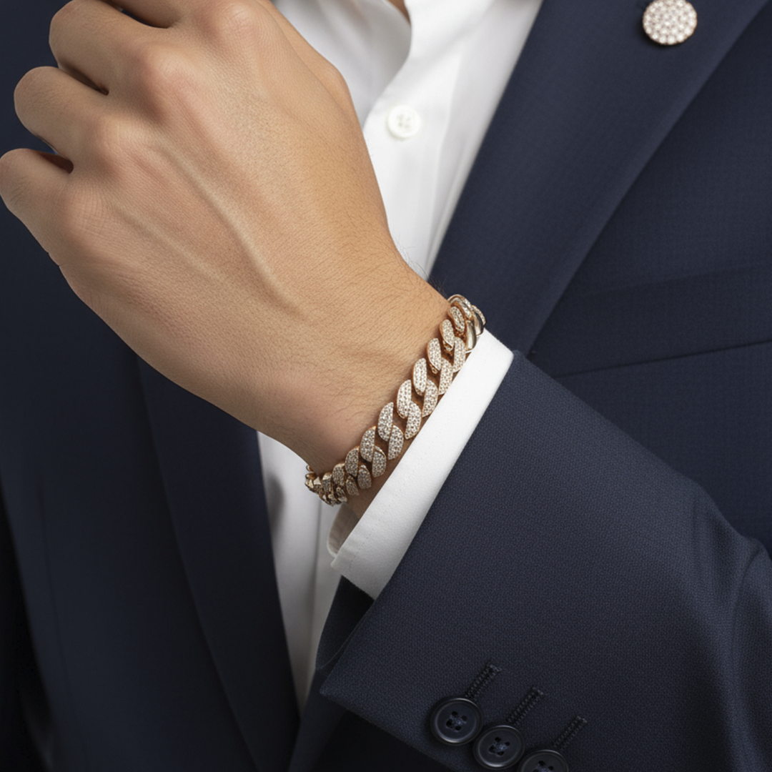 Men’s Rose Gold Cuban Link Bracelet
