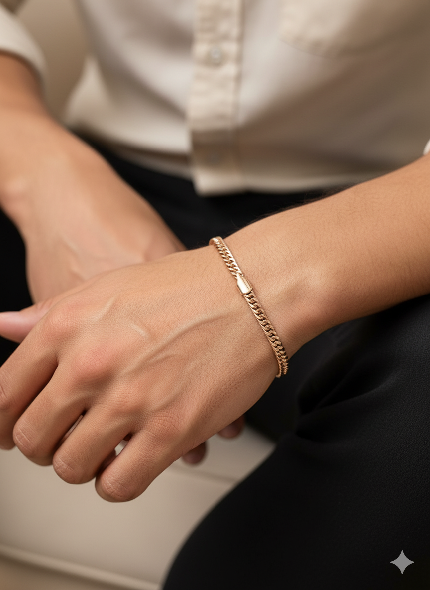 Rose Gold Cuban Link Bracelet
