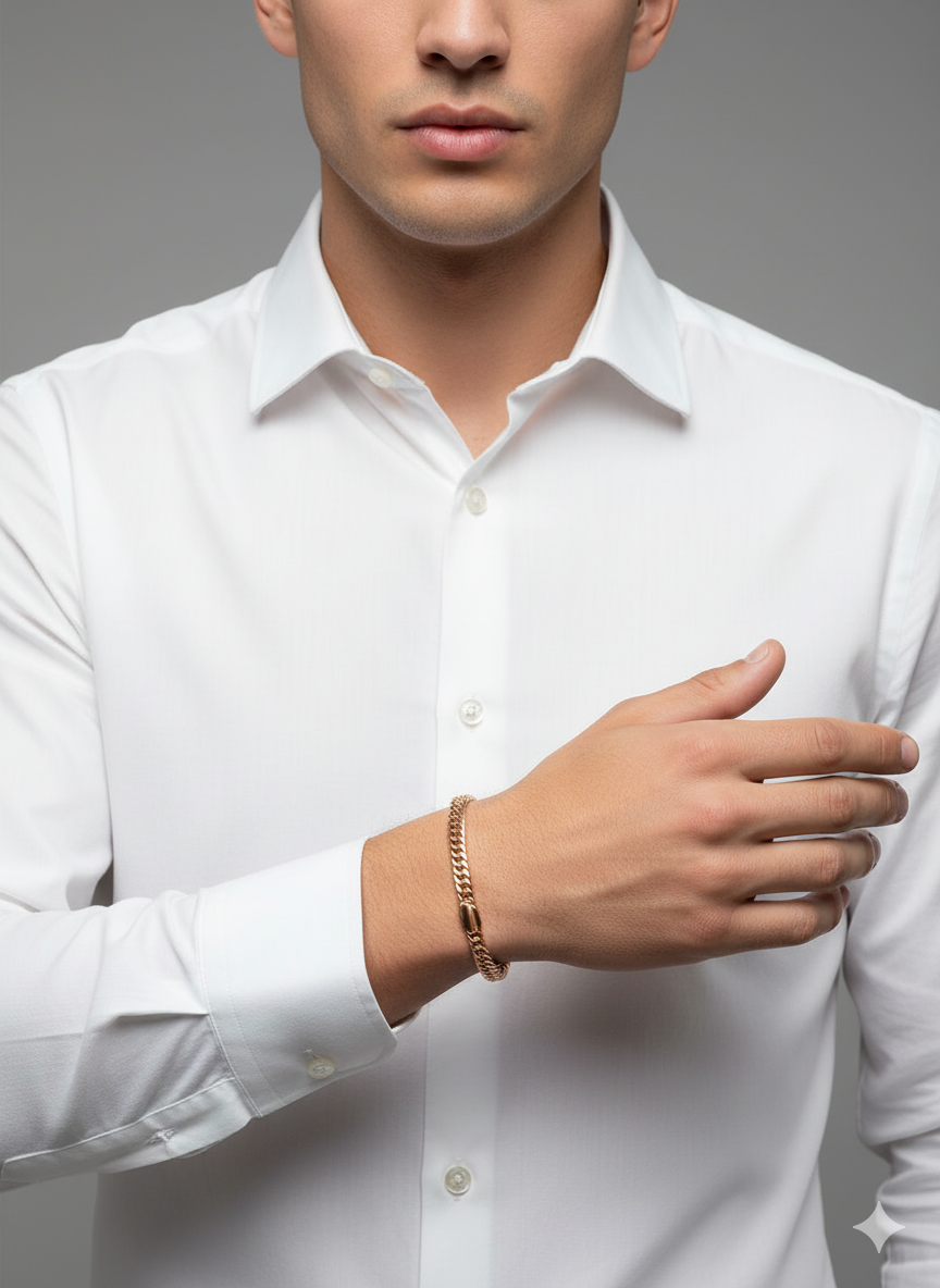 Rose Gold Cuban Link Bracelet