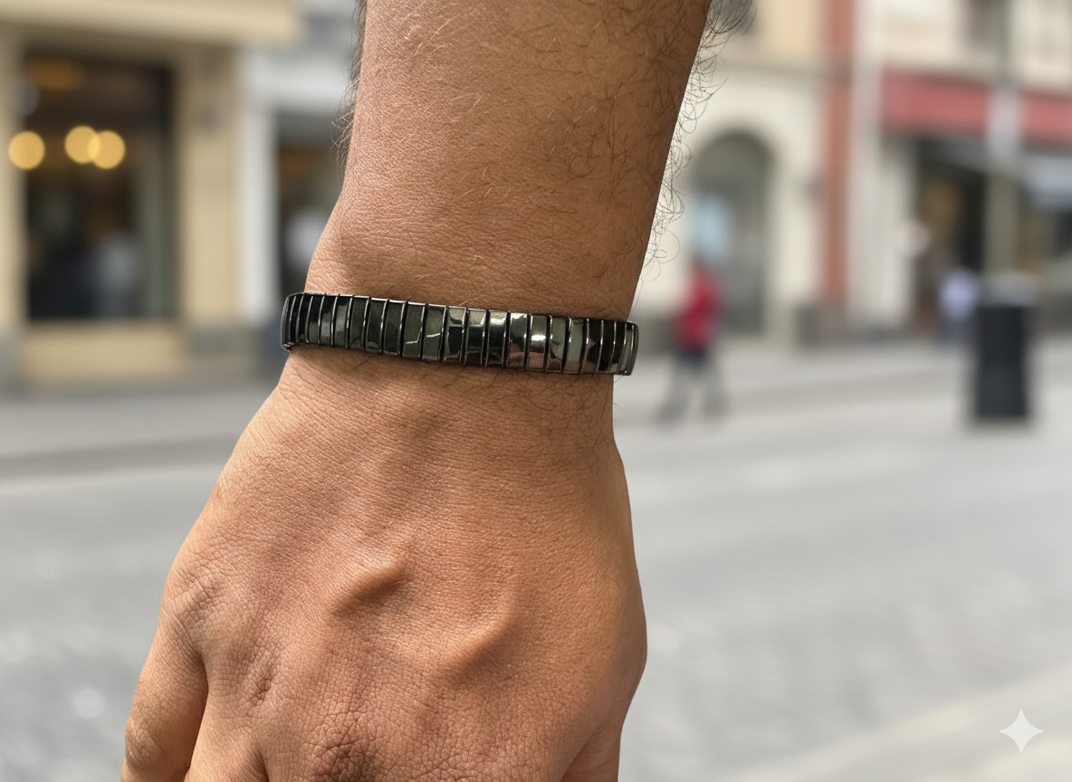 Sleek Black Men’s Bracelet