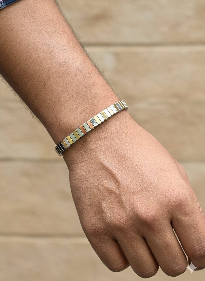 Dual Tone Men’s Bracelet