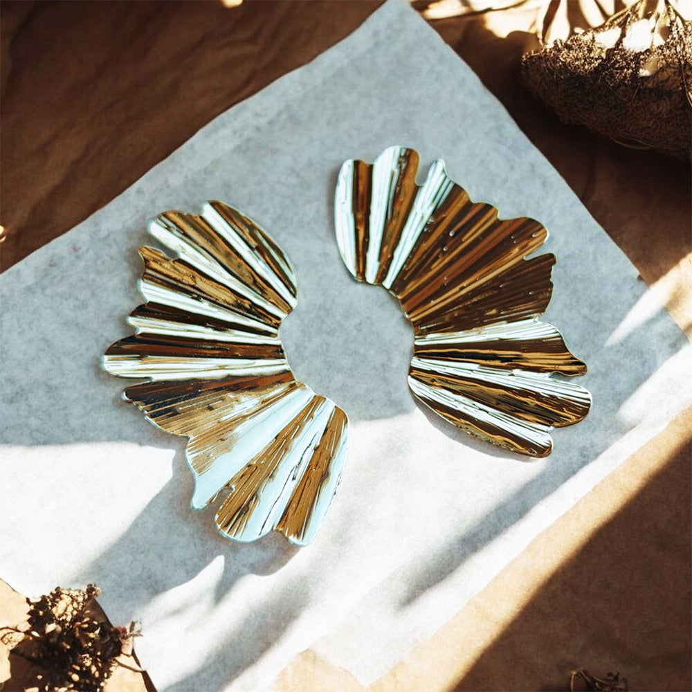 18k Gold Thunder Statement Earrings
