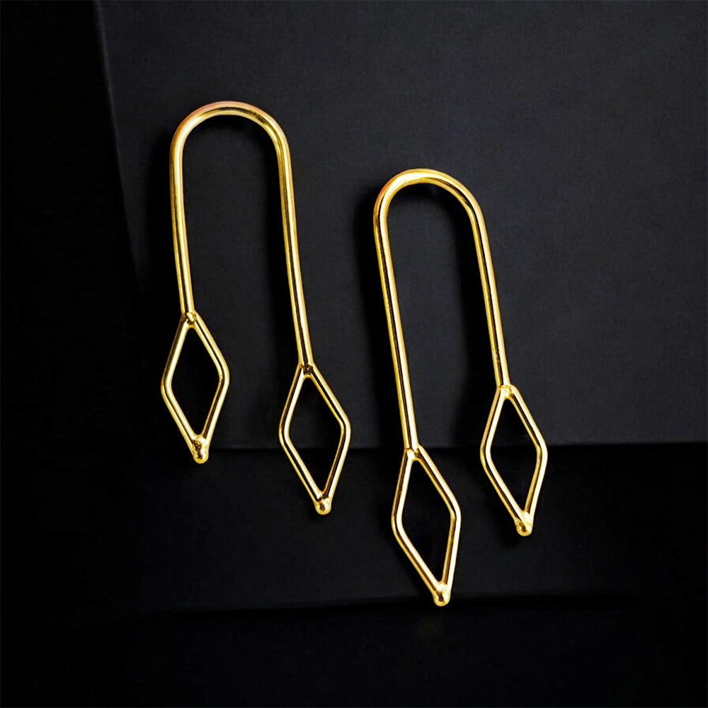 Arc With Diamond Drop Earrings