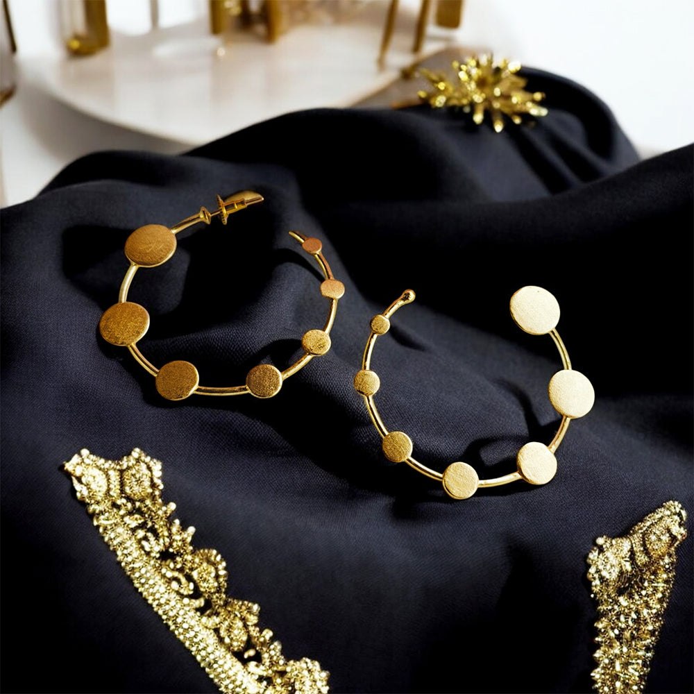 18k Gold Multi Circle Hoops