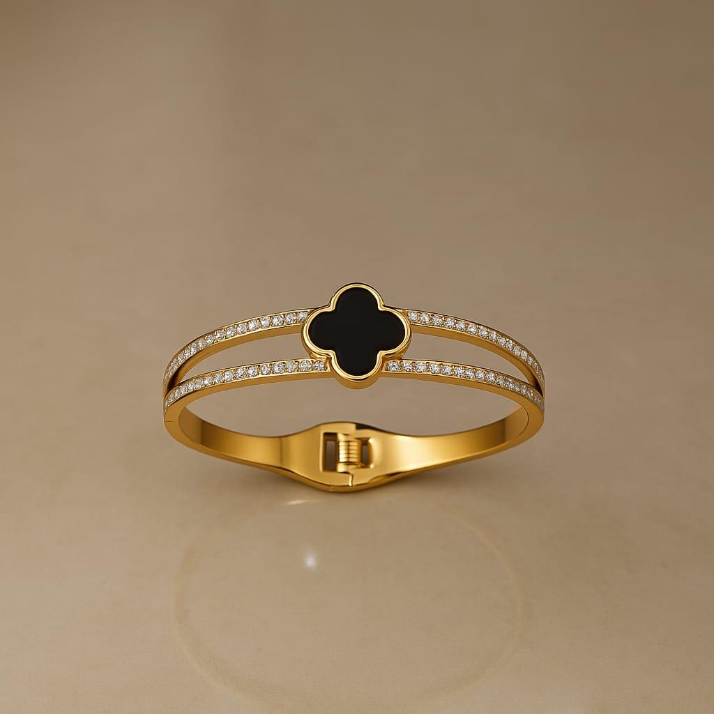 Black Clover Gold Kada Bracelet