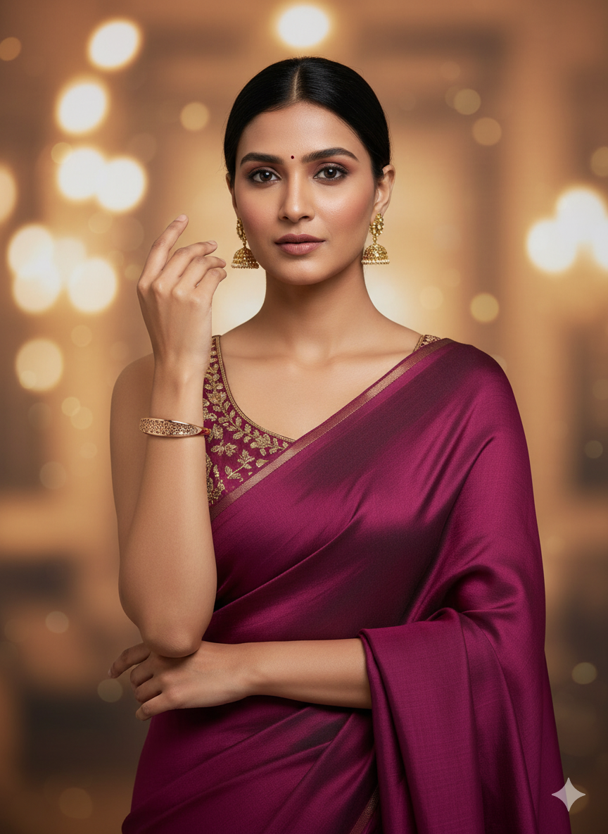 Textured Gold Kada Bracelet