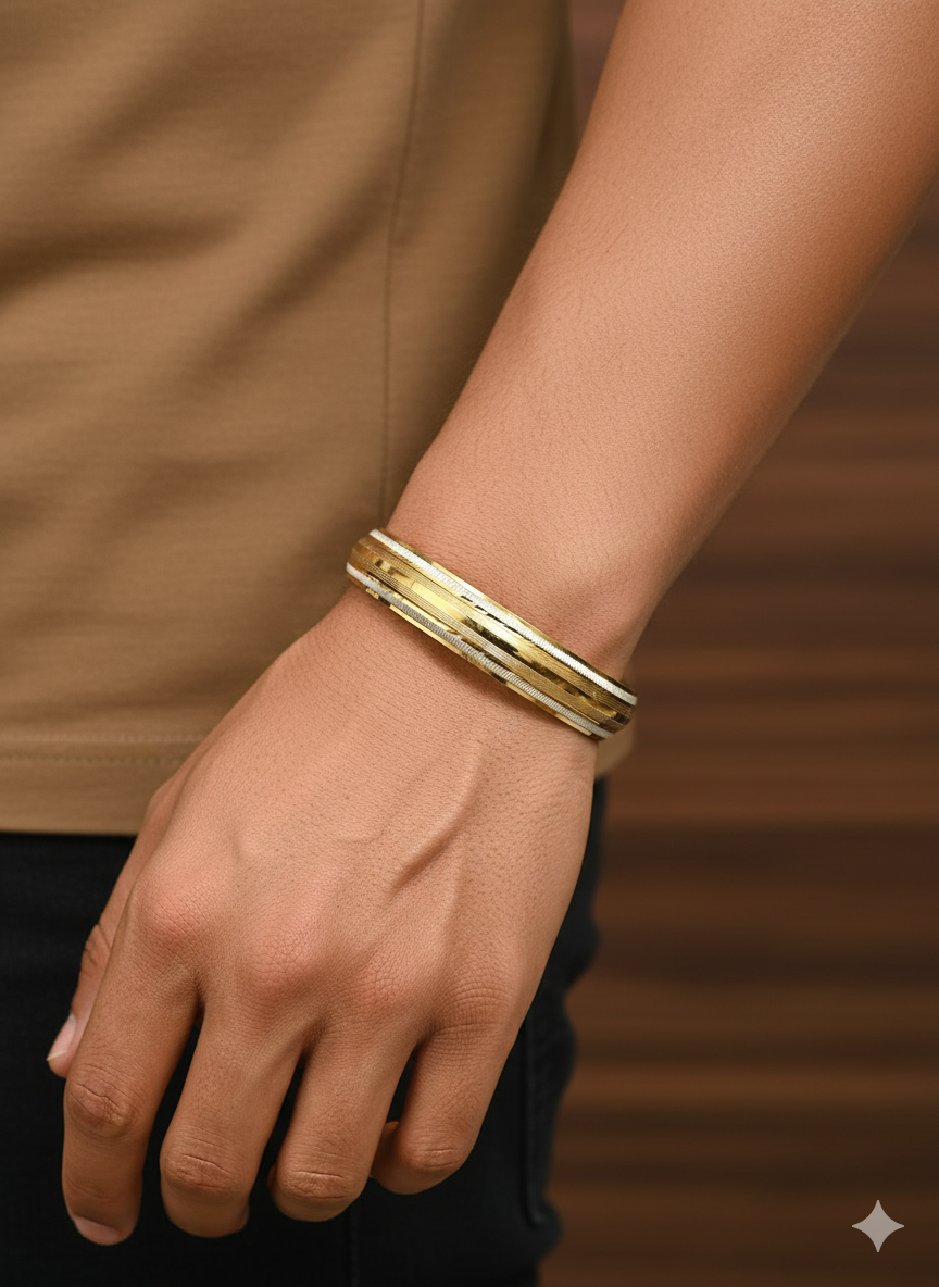 Dual Tone Gold Men’s Bracelet