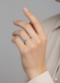 Infinity Diamond Band Ring in Sterling Finish