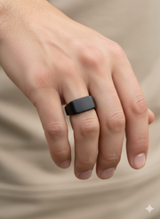 Men’s Matte Black Band Ring
