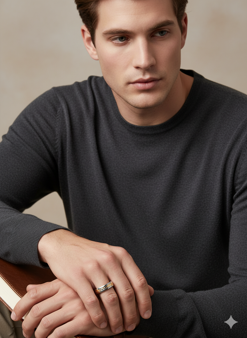 Men’s Dual-Tone Band Ring