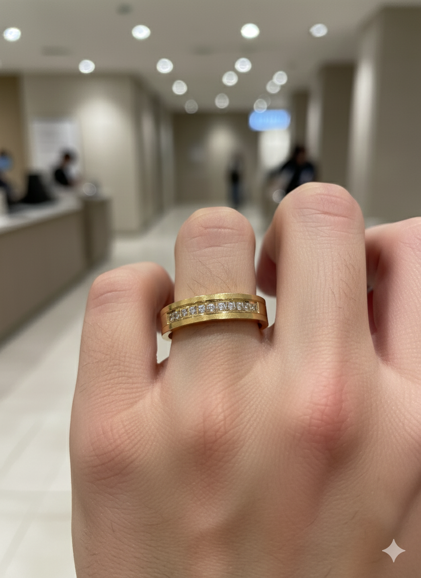 Men’s Gold Channel Diamond Ring