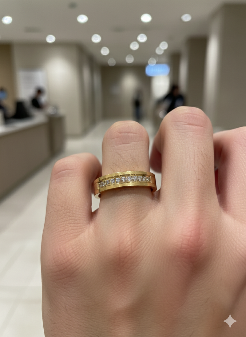 Men’s Gold Channel Diamond Ring