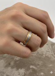 Men’s Dual-Tone Diamond Band Ring
