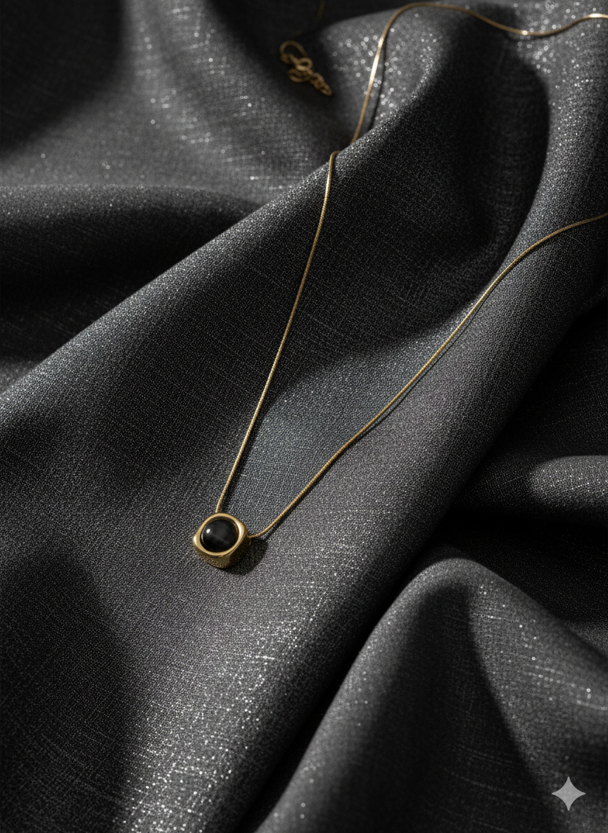 Black Onyx Gold Jewelry Set