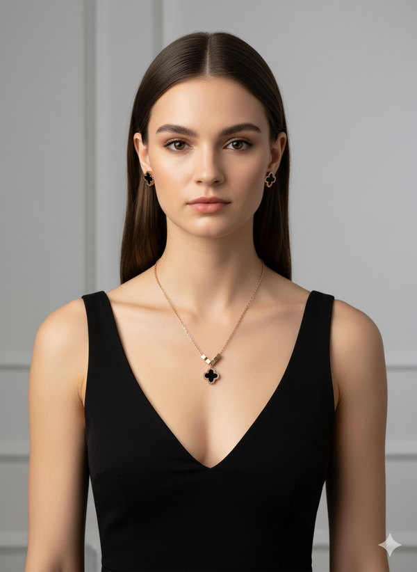 Black Clover Rose Gold Jewelry Set