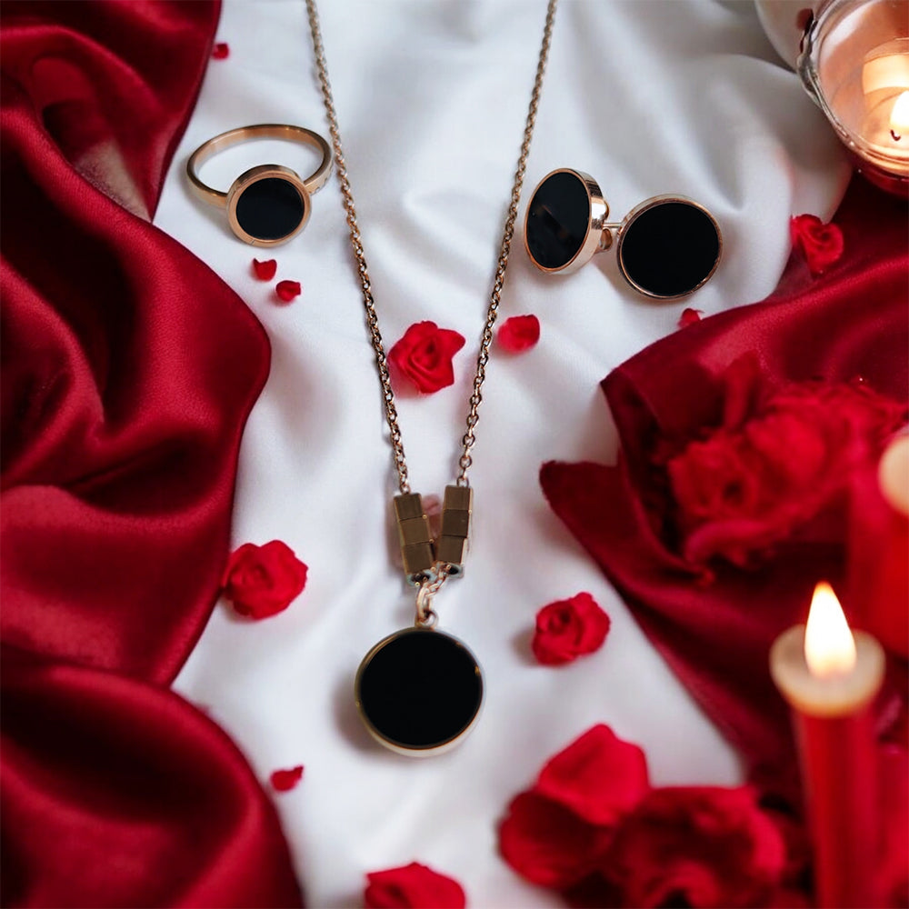 Rose Gold Round Shape Combo Set