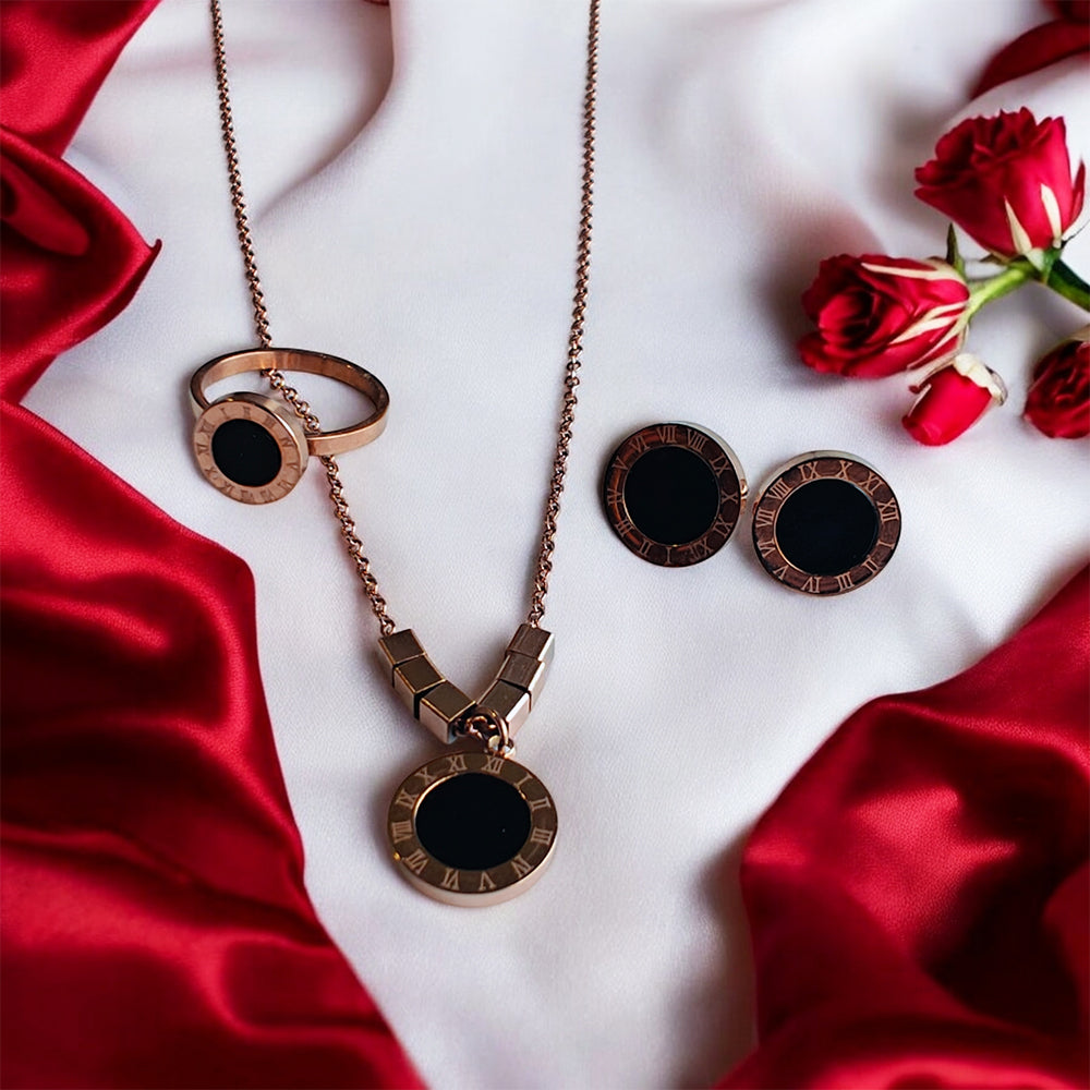 Roman Numerals Round Shape Combo Set