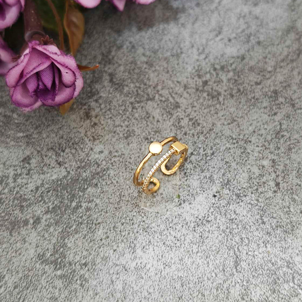 18K Gold Plated Abstract Ring