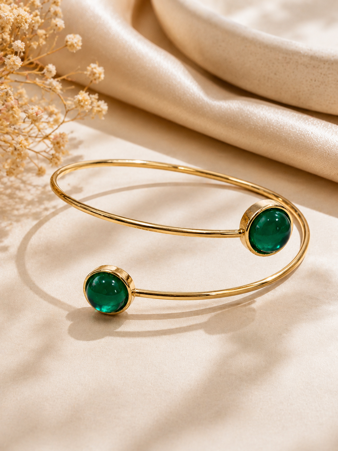 Emerald Glow Arm Cuff