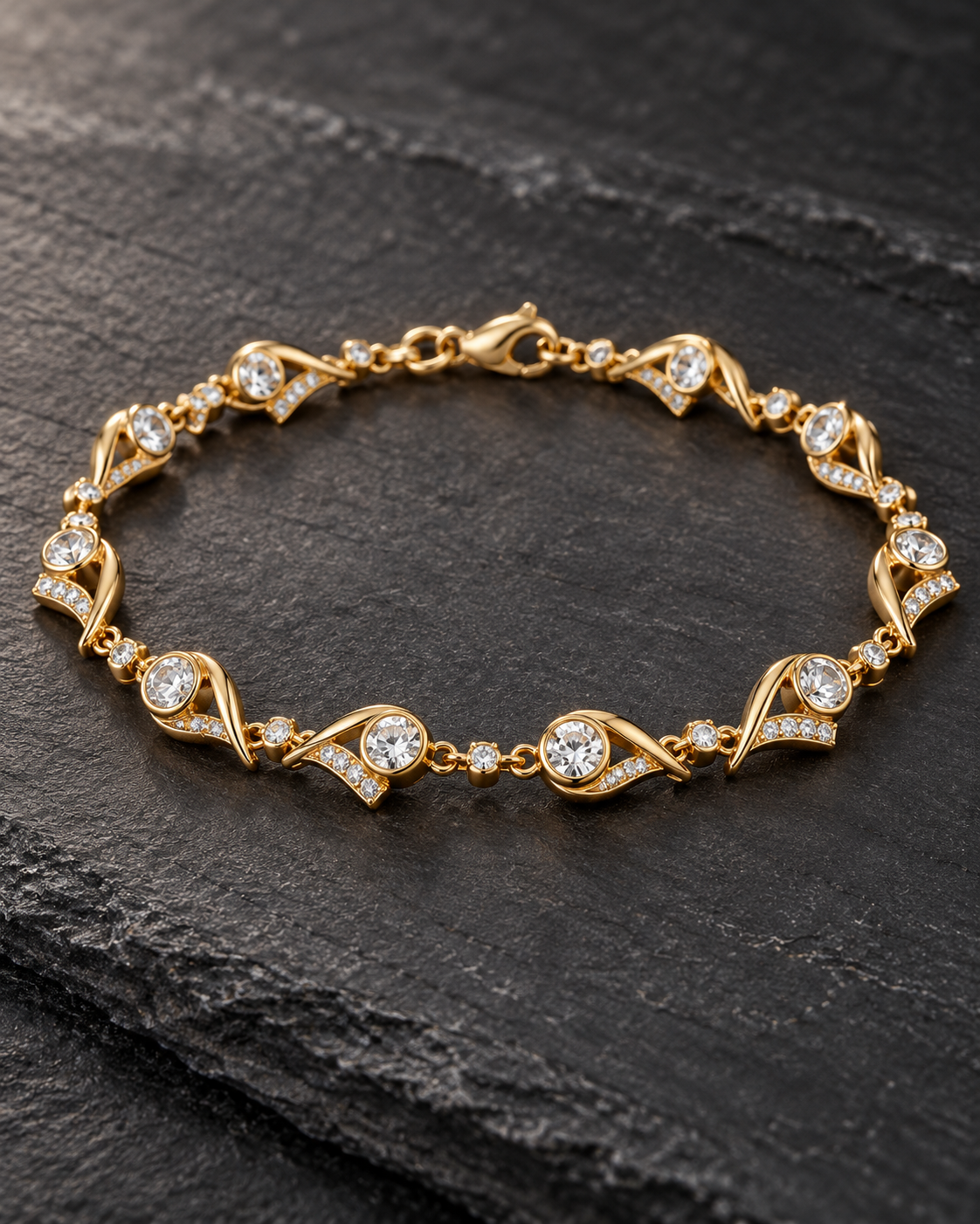 Crystal Curve Bracelet
