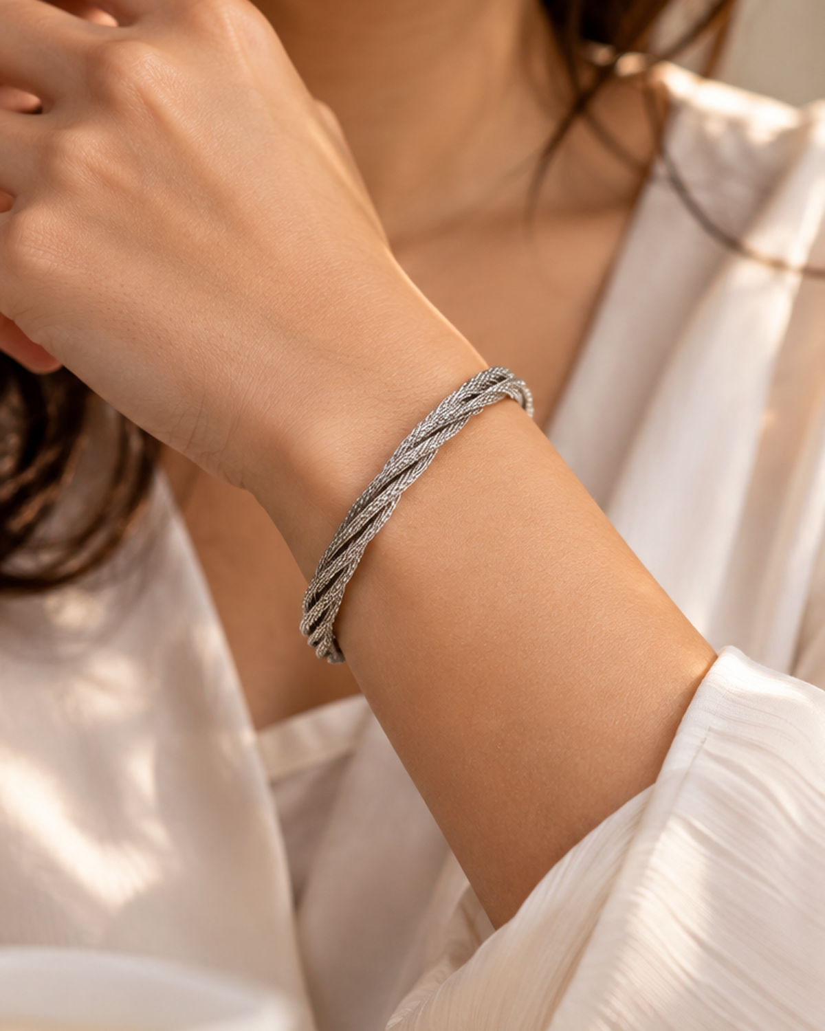 Silver Helix Bracelet