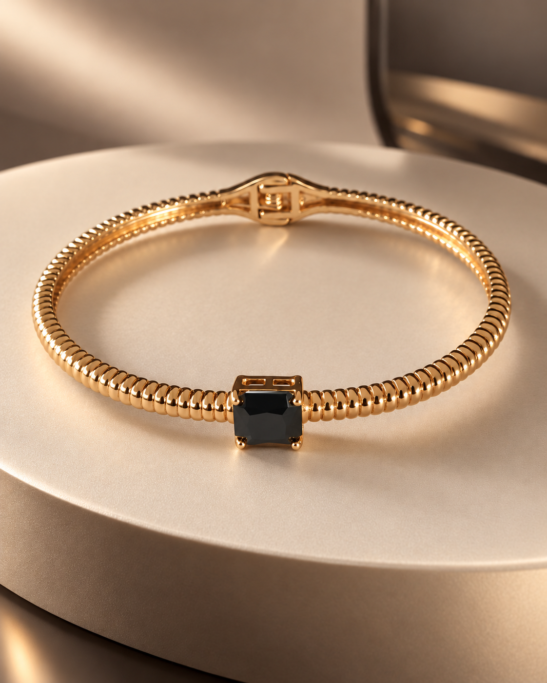 Black Solitaire Bracelet