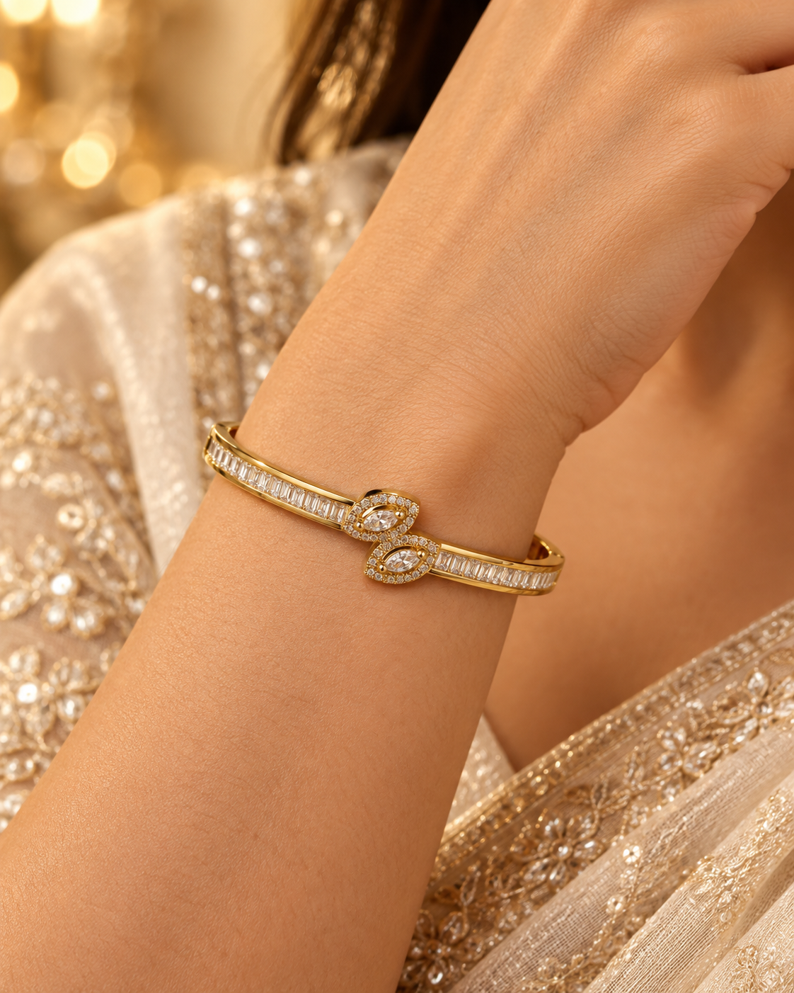 Petal Embrace Kada Bracelet