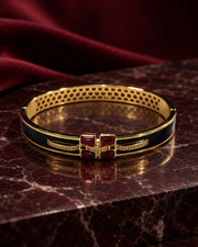 Burgundy Wings Kada Bracelet