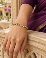Bezel Rhythm Bracelet in Gold Tone - Styled View