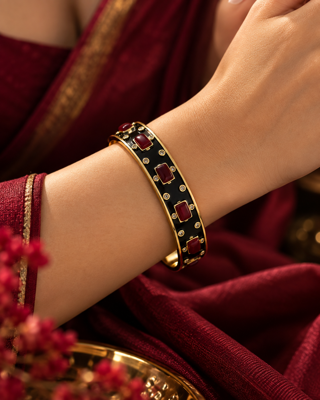Ruby Reverie Kada Bracelet