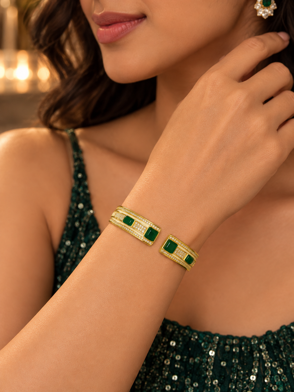 Emerald Gridline Bracelet