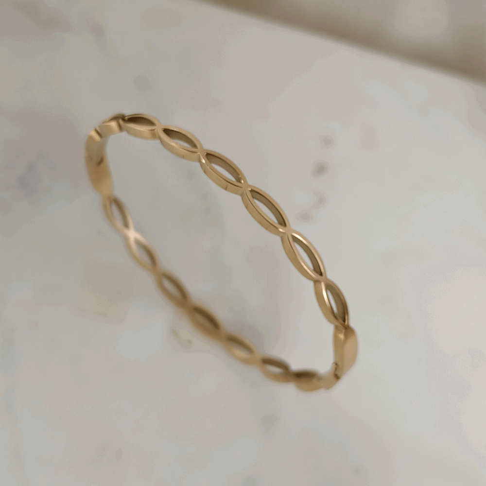 Braided Rose Gold Kada Bracelet