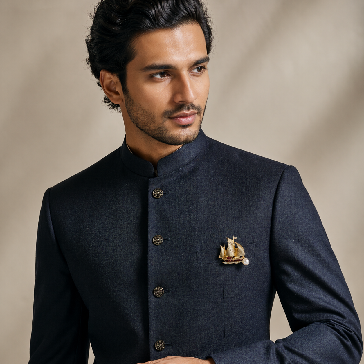 Sailboat Pearl Brooch