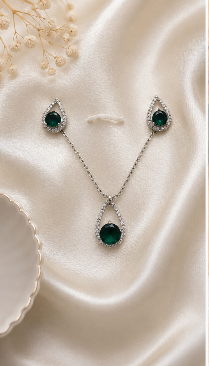 Emerald Charm Set