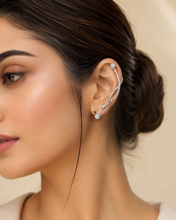 Crystal Cascade Ear Climber