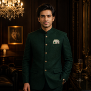 Royal Elephant Emerald Statement Brooch
