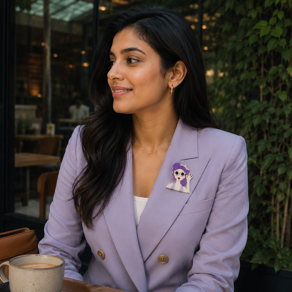 Lilac Lady Brooch